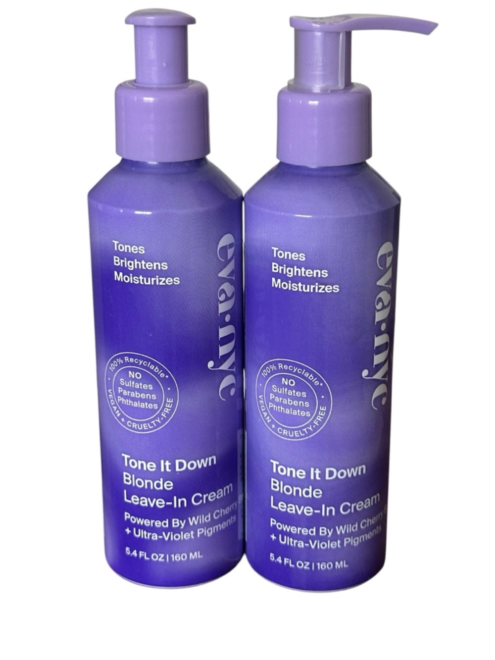 New! Eva - NYC - 2 Tone It Down Blonde Leave-In Cream Bottles